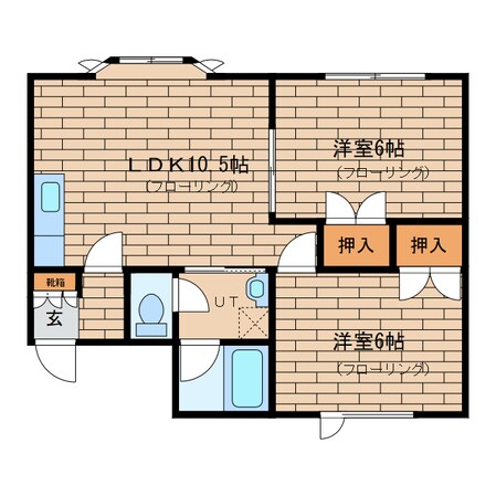 エスポワールＦ棟の物件間取画像